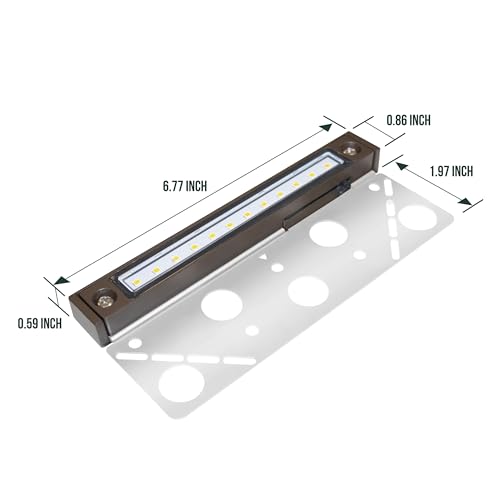 GKOLED 8-Pack Replaceable 6.8" LED Hardscape Lights, Low Voltage Retaining Wall Light, Paver Wall Hardscape Lighting, Outdoor Landscape Step Lights, 12VAC/DC 1.5W 2700K, Die-cast Aluminum Housing - Image 5