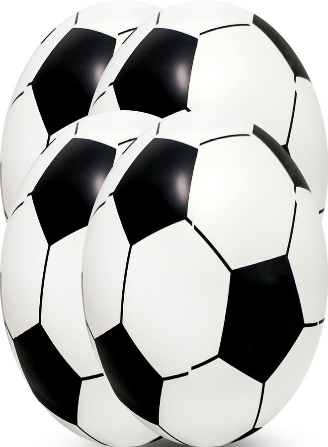 Sonarun 4 Pack 24 Inch Giant Inflatable Soccer Balls Oversized Footballs Beach Ball Large Pool Sport Toys for Summer Outdoor Fun Pool Decoration - Image 1