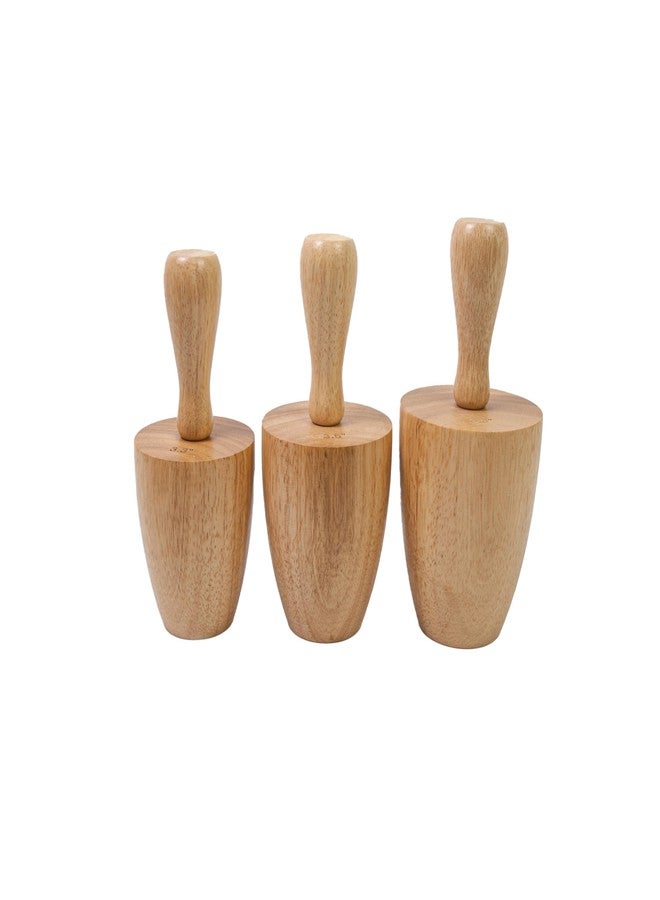 Lampstop Cup Pottery Molds Clay Tools 3.3" & 3.6" & 3.9" Set of 3 Wooden Pottery Tools for Creating Pottery Mug Vases (Style B) - Image 1