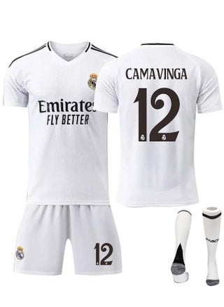 2024/25 Real Madrid Home Football Kit CAMAVINGA #12 Fans Football Jersey/Shorts Socks Gift Set Youth Sizes and Adult Size - pzsku/ZA8D8142632B8F6FBFF51Z/45/_/1723197774/e37cbca5-0873-462a-ba06-bd5a40c1398e