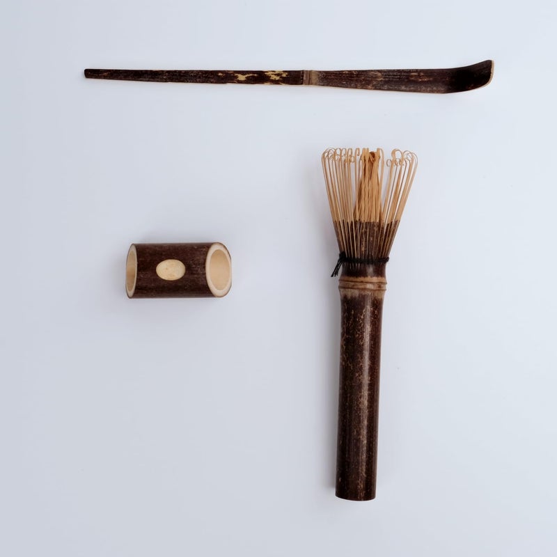 Joyscale Bamboo Matcha Whisk Set, Long Handled Chasen, Scoop(Chashaku), Bamboo Whisk for Matcha Tea, Matcha Chasen(Purple) For Tea Lover Gifts - Image 3
