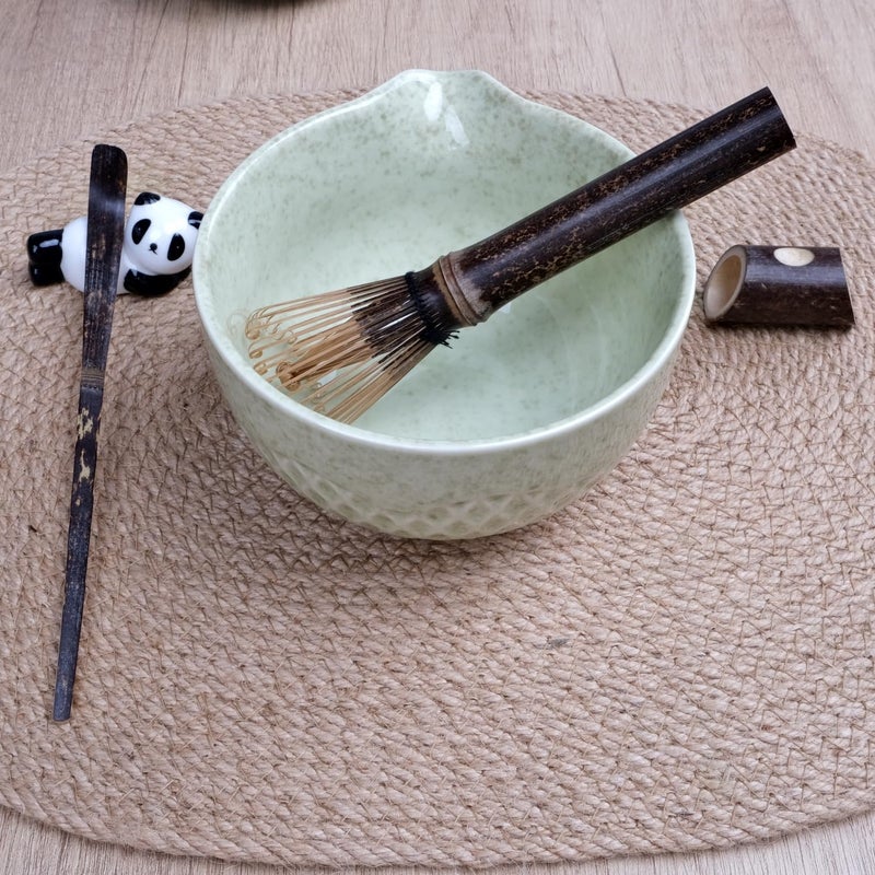 Joyscale Bamboo Matcha Whisk Set, Long Handled Chasen, Scoop(Chashaku), Bamboo Whisk for Matcha Tea, Matcha Chasen(Purple) For Tea Lover Gifts - Image 5