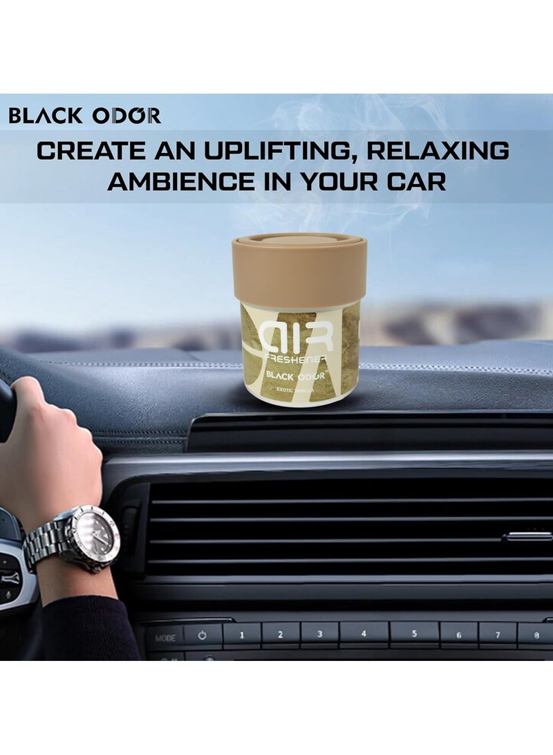 Generic Black Odor Long Lasting Gel air freshner 80g High Quality freshner Home and Car EXOTIC VANILLA BO-22  - Image 5
