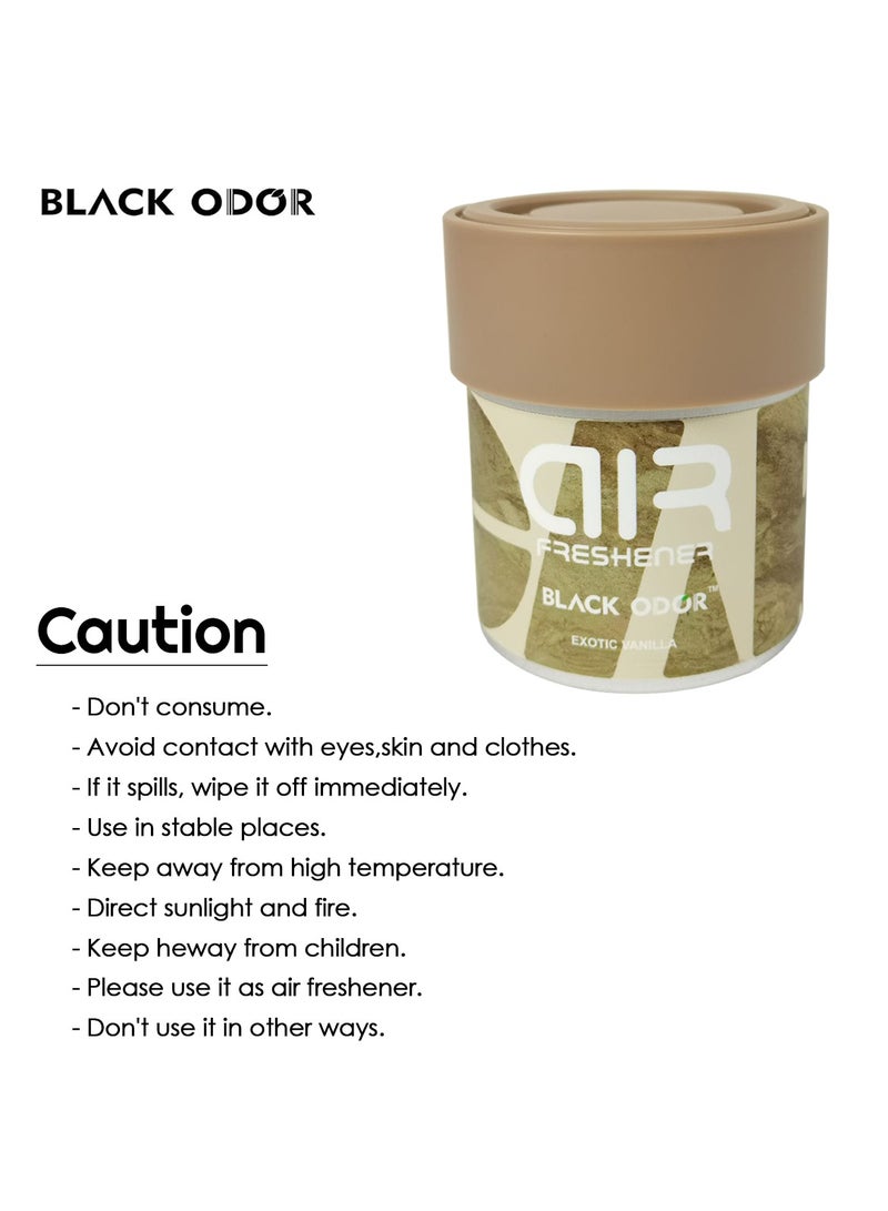 Generic Black Odor Long Lasting Gel air freshner 80g High Quality freshner Home and Car EXOTIC VANILLA BO-22  - Image 3