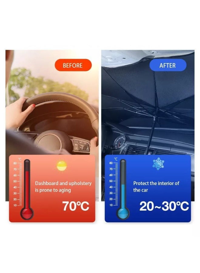 Foldable Car Windshield Sunshade Umbrella - Image 5