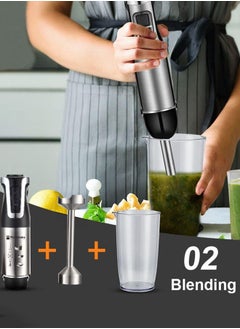Hoffmans 5 IN 1 Hand Blender,20 Speed Electric Handheld Blender with Chopper,Whisk,Mixing Cup,1000W,HM-8028  - Image 3