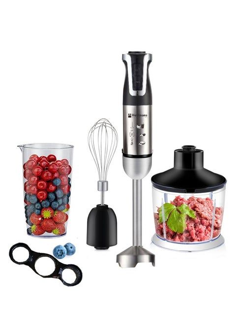 5 IN 1 Hand Blender,20 Speed Electric Handheld Blender with Chopper,Whisk,Mixing Cup,1000W,HM-8028