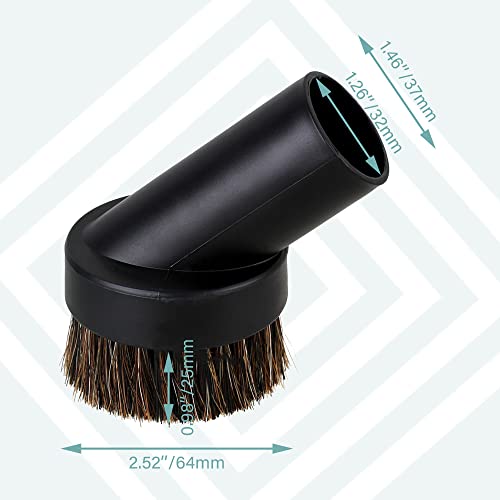 RDEXP Round Dust Brush 25mm Horse Hair 1.25" Vacuum Attachment Replacement,Perfect for Vacuuming Sofas and Baseboards,Use a Rubber Will Help It Fit Better - Image 2