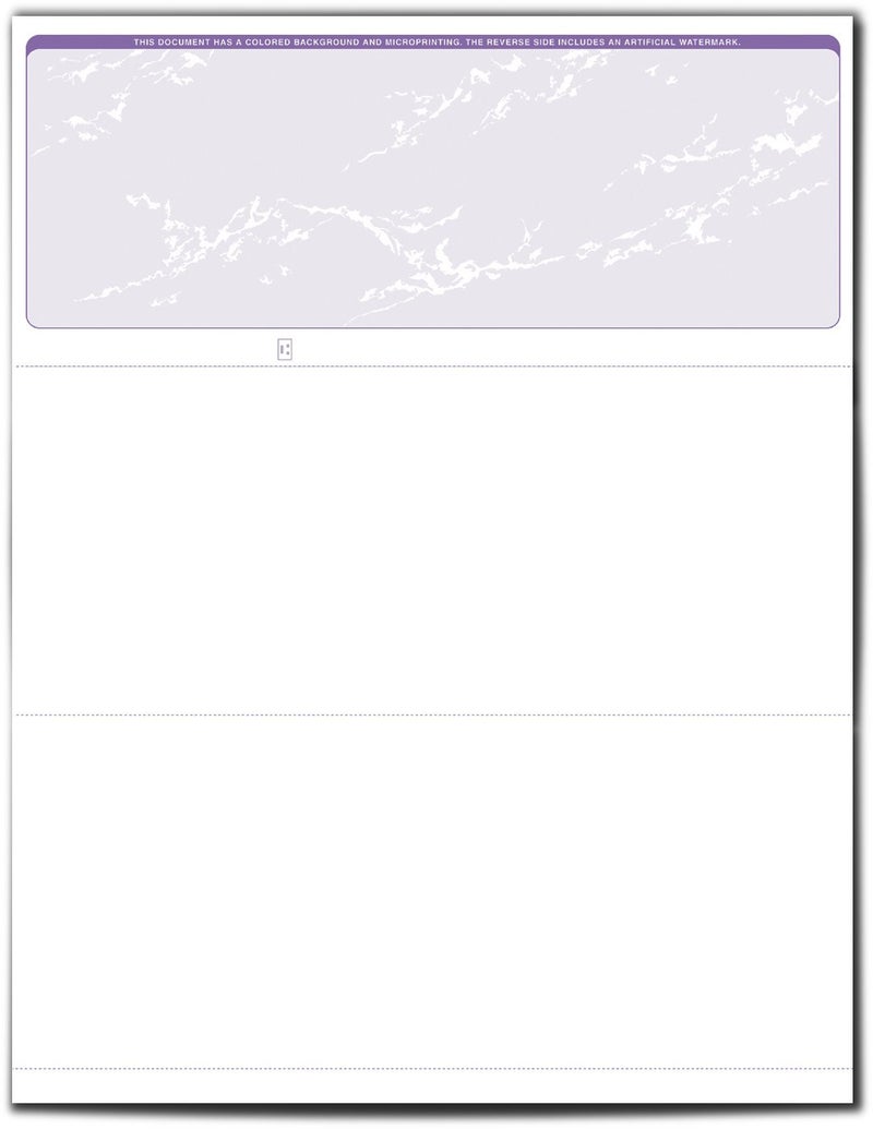 VersaCheck ValueChex - 55 Blank Business Voucher Checks - Purple Prestige - 55 Sheets Form #1000 - Check on Top - Image 3