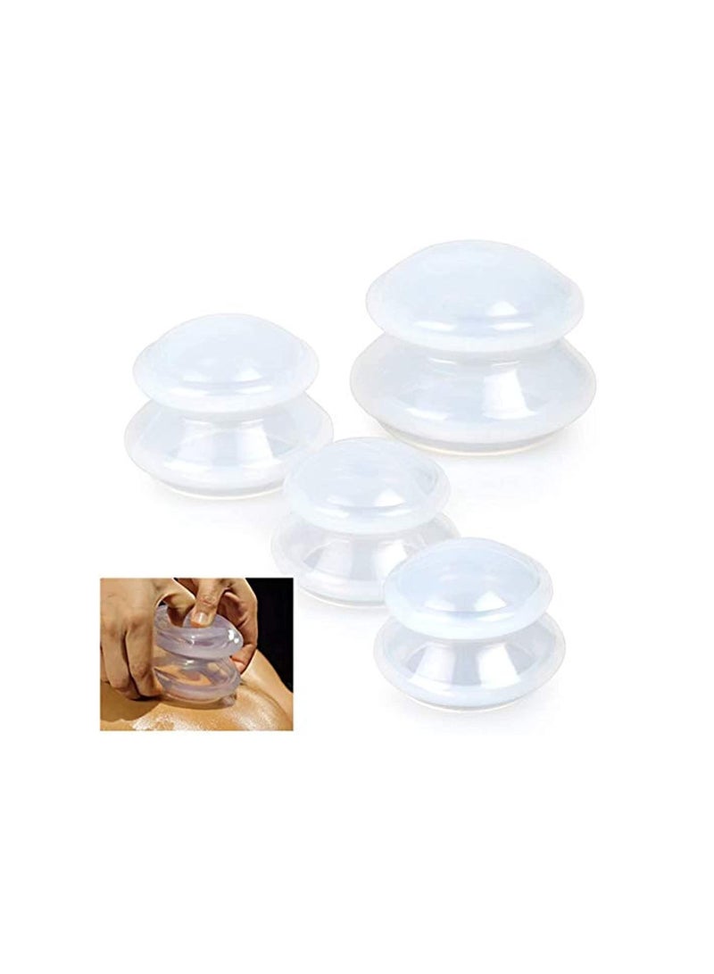 4Pcs Moisture Absorber Anti Cellulite Vacuum Cupping Cup Silicone Family Facial Body Massage Therapy - Image 5