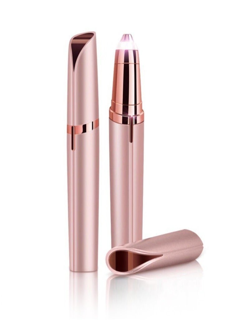 Generic Electric Eyebrow Trimmer Rose Gold 13x1.9 cm  - Image 1