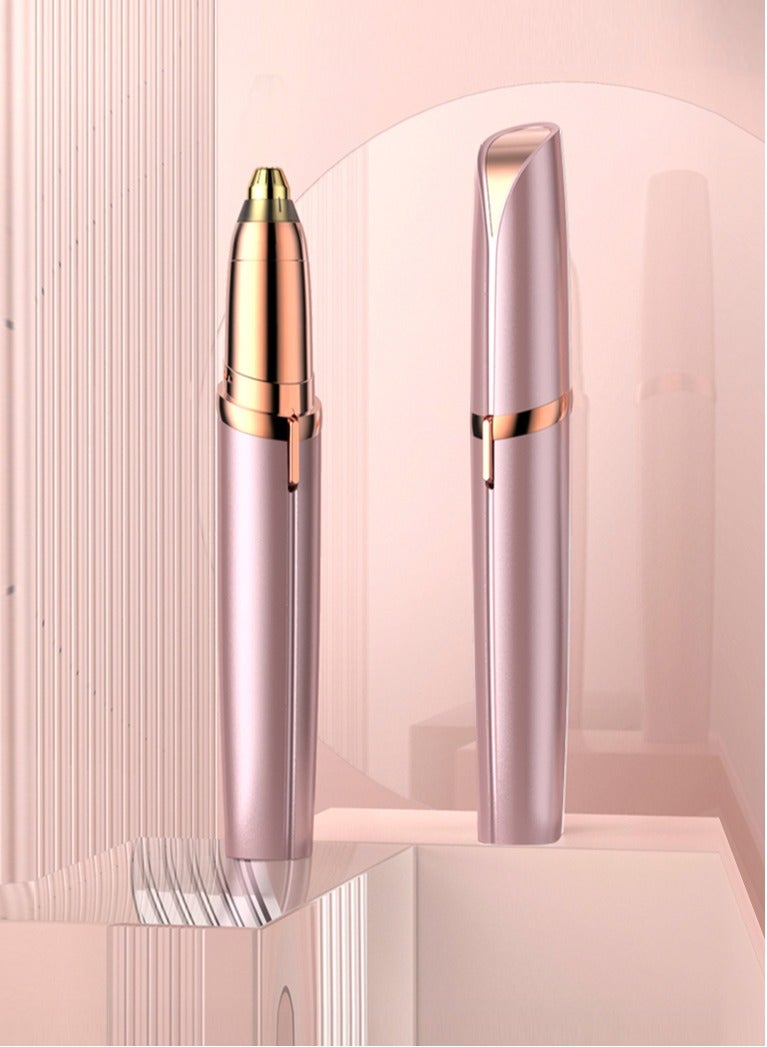 Generic Electric Eyebrow Trimmer Rose Gold 13x1.9 cm  - Image 2