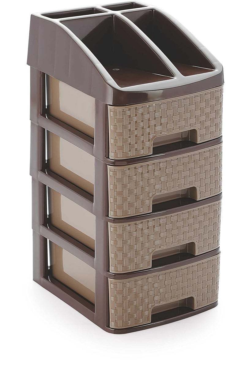 Nakoda Plastic 4Tier Drawer Assorted Colour 214 X 173 X 375 Cm - Image 1