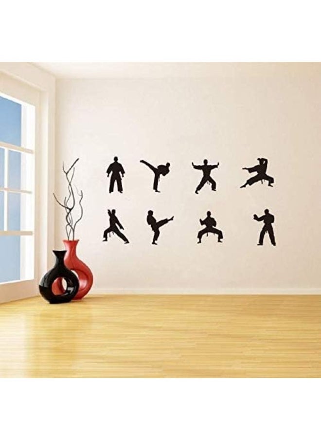 YOYOYU ART HOME DECOR YOYOYU ART HOME DECOR 8 Pcs/Set Martial Wall Stickers Removable Kids Room Boys Room Karates Sports Wall Decal  - Image 3