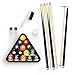 Hathaway Pool Table Accessories Kit Pool Sticks Set of 2 16 Billiard Balls Pool Rack Triangle Brush Chalk Bridge Stick with Aluminum Head Billiards Accessories for Gameplay - Image 3