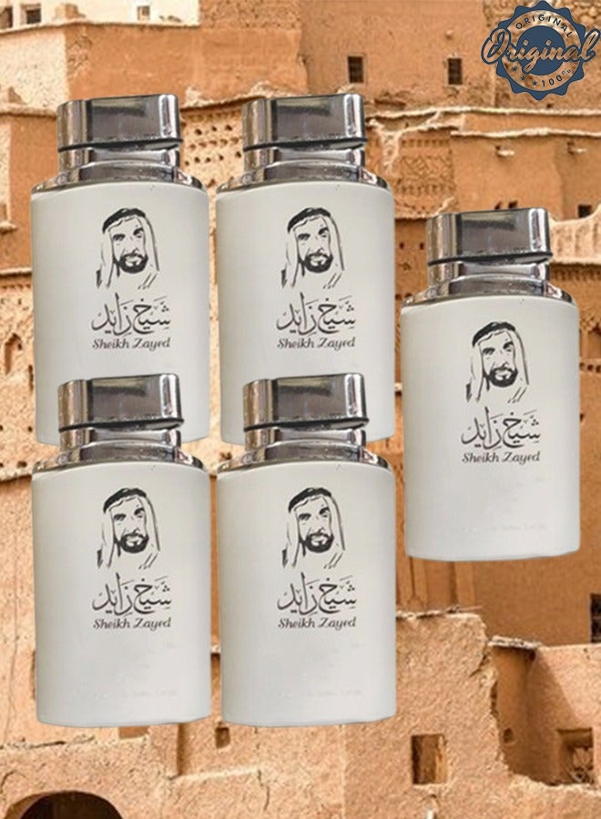 شيخ زايد 5 قطع عطر الشيخ زايد أبيض 100 مل - Image 1