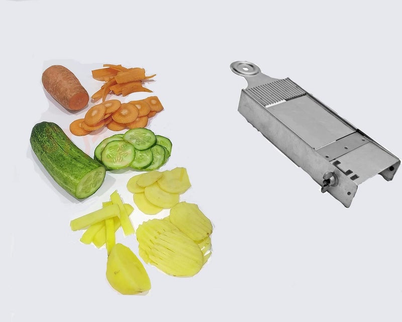 BRUSHFINCH Potato Slicer / 2 in 1 Upgraded Adjustable Wafer Maker Machine Mandoline Food Slicer, Stainless Steel Potato Chipser Vegetables, Onion, Carrot, Cucumber, Banana, Cabbage or Etc. - Image 3