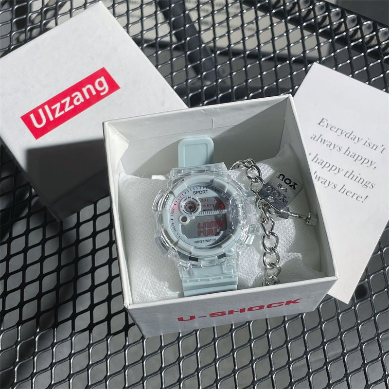Unicorn Ladies Sports Watch Glacier White for Students Gray Blue 