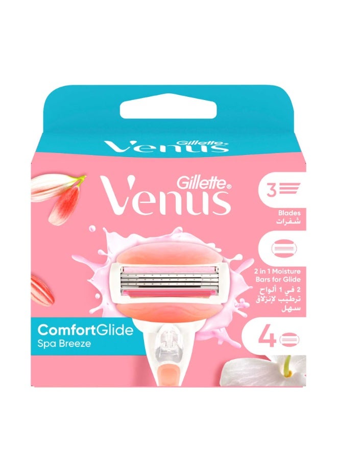 Gillette Venus Comfortglide Spa Breeze Blade 4Pcs Set - Image 1