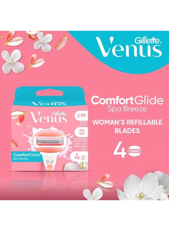 Gillette Venus Comfortglide Spa Breeze Blade 4Pcs Set - Image 2