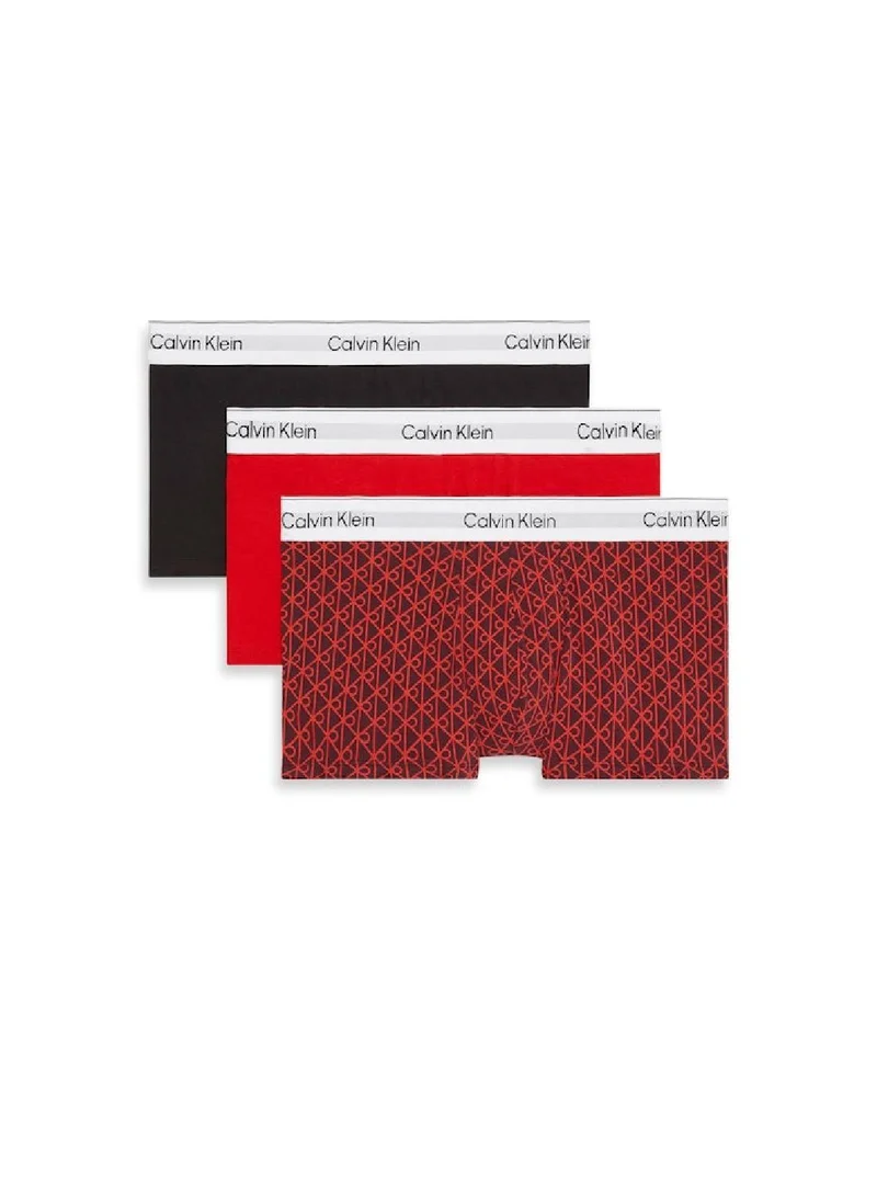 CALVIN KLEIN 3 Pack Low Rise Trunks - Icon Cotton Stretch