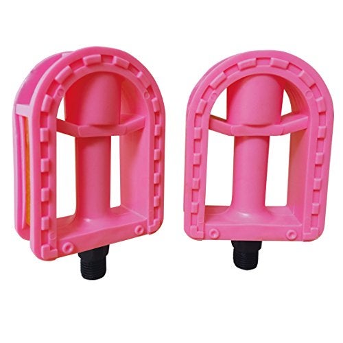 N3od3er Kids Bike Pedal 12Inch Bike Pedals 1 Pair Kids Spindle Pedals Resin 12 14 Pink - Image 1