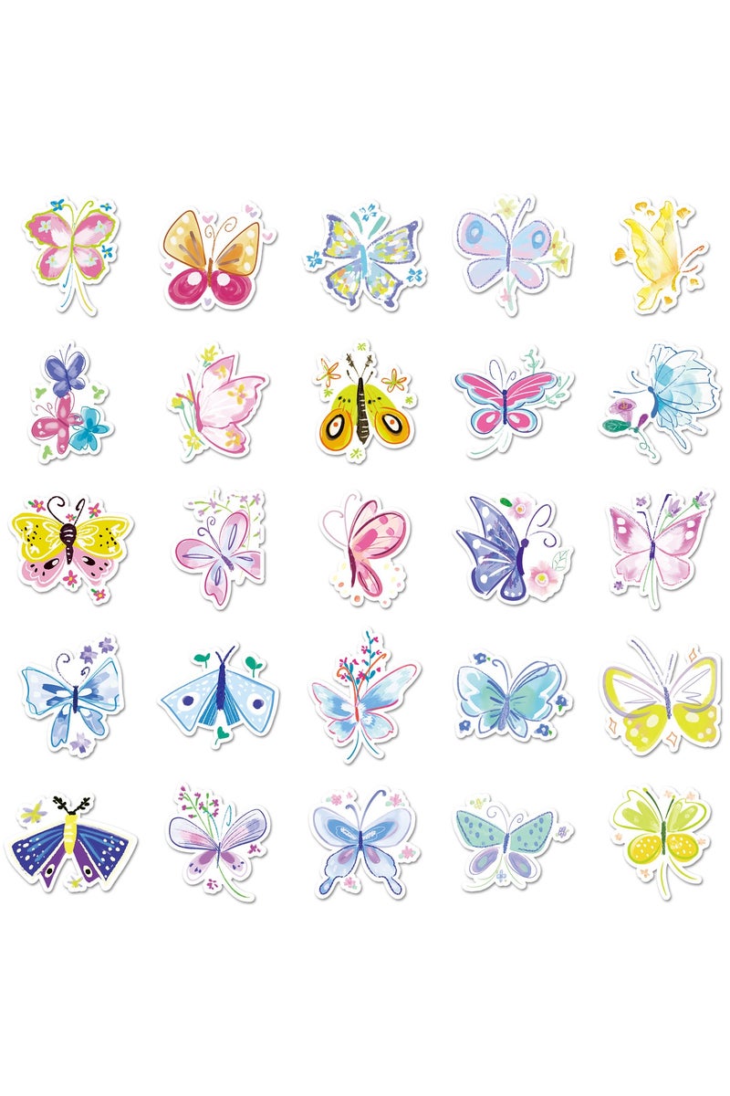 قوس قزح أورينبو 50 قطعة من ملصقات الفراشات الملونة للمراهقين والأولاد والبنات والأطفال من الفينيل ملصقات مقاومة للماء لأجهزة الكمبيوتر المحمول واللوحي وقوارير سجل القصاصات والزجاجات والهواتف والأمتعة والدفاتر ومجموعة ملصقات الحشرات - Image 4