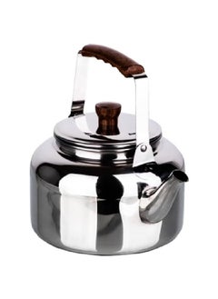 Bister Stainless Steel Leak-Proof Wide Mouth Tea Kettle with Wooden Handle Silver and Brown 3 L 01-153  - Image 2