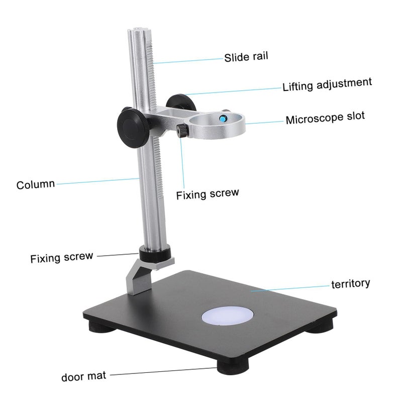 Professional Microscope Lifting Stand Black Industrial Camera Holder Base Easy Install Adjustable Portable - Image 4