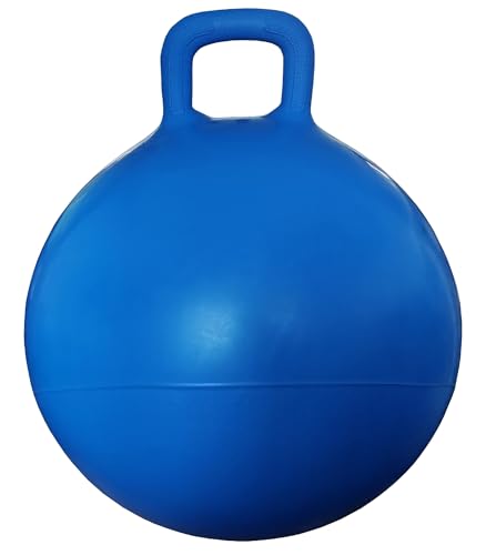 AppleRound Space Hopper Ball with Air Pump 28in70cm Diameter for Age 13 Kangaroo Bouncer Bouncy Ball with Handle Hippity Hoppity Hop Ball for Teens Adults Plain Color Blue - Image 5