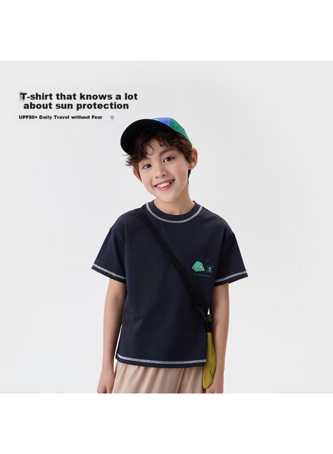 NUBIWU Nubiyu Boys' Short-sleeve T-shirt, Cool And Breathable, Children's Summer Wear, Casual And Stylish, Summer Top For Older Boys, Half-sleeve Clothing - Image 3