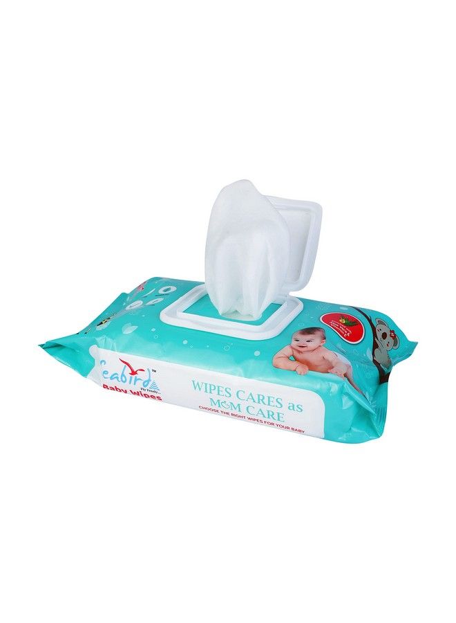 SEABIRD Baby Care Wet Wipes Pack With Lid ; Cleaning Wipes Pack Vitamine & Aloe Vera Extract Suitable For Baby Skin Water Based For Sensitive Skin Ideal For Newborn & Toddlers Potty Cleansing Wipe Pack Of 2 - Image 5