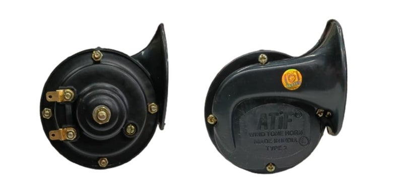 ATIF Horn For Universal For Bike, Universal For Car, Universal for Bus, Universal for Trucks Creta (BLACK HORN) - Image 2
