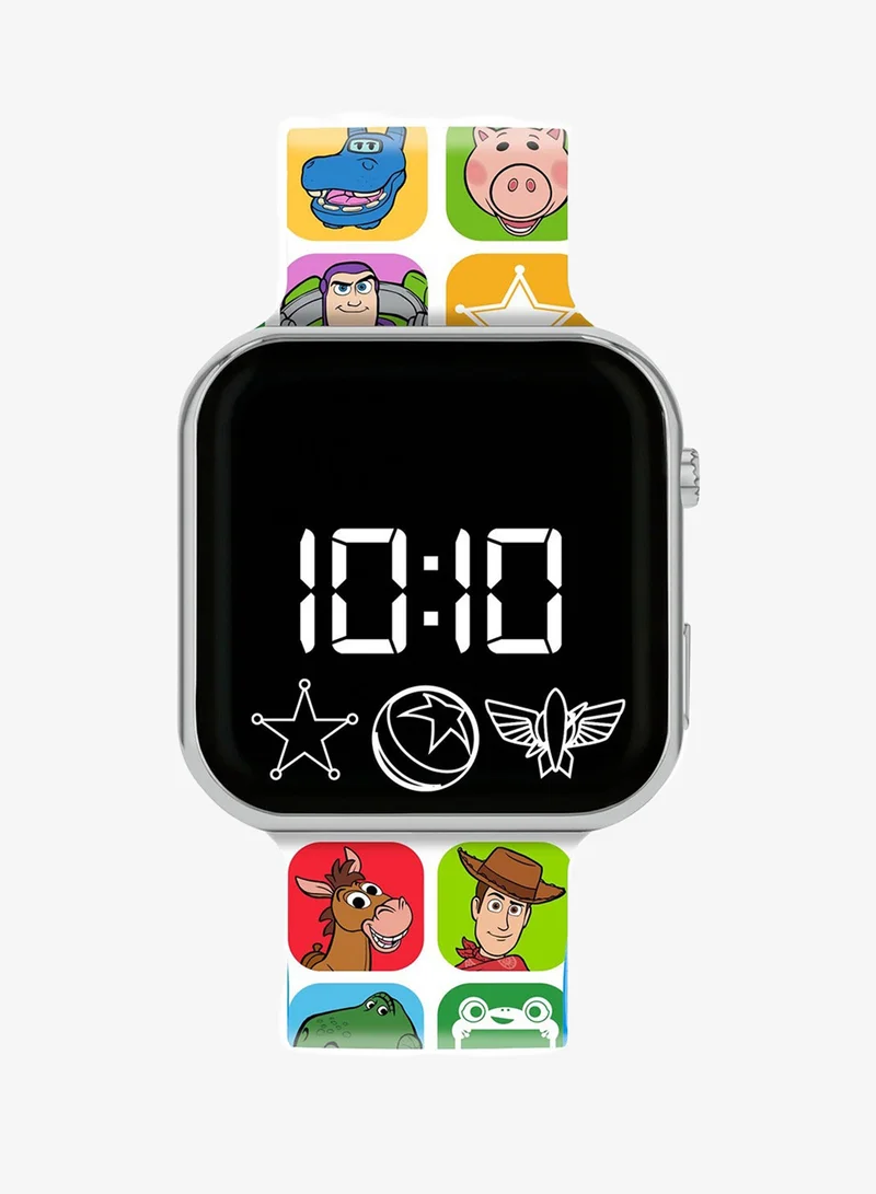 ديزني ساعة Toy Story 5 بشاشة LED مع سوار سيليكون بشخصية للأطفال - TSF4001