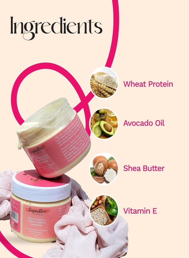 شوجر بو قناع الشعر SugarBoo Curls لتجديد وتقوية الشعر المجعد والمموج | علاج ترطيب عميق | نباتي وخالٍ من الكبريتات | 300 مل - Image 4