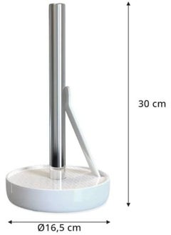Primanova Primanova Paper Towel Holder, Deluxe Upright Towel Dispenser for Kitchen Countertop and Cabinet, Heavy Duty Solid Standup Paper Towel Holders, Plastic, White.  - Image 4