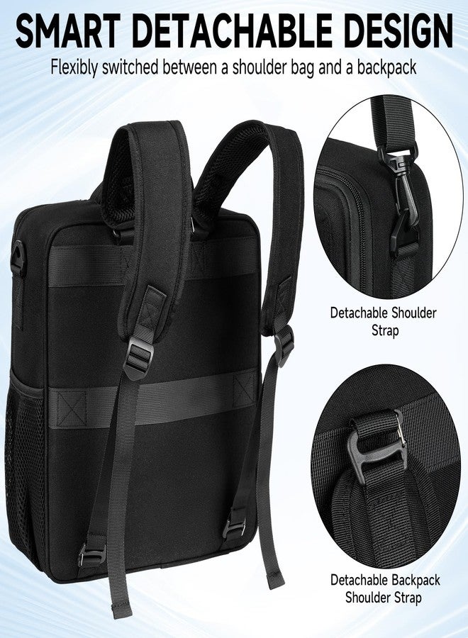Jaffzora Zipper Binder 3 Ring 3 Inch with Shoulder Strap, Large Binder Backpack with Zipper Fits 13 Inch Laptop for Office, 700 Sheets Capacity,Black - Image 2