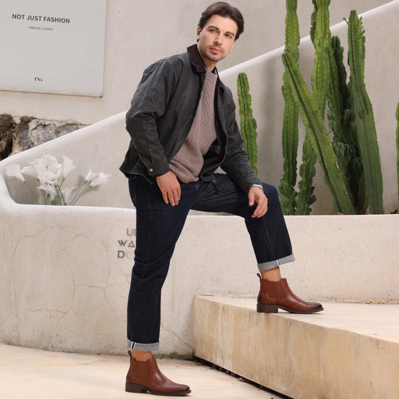 TruVeld Chelsea Boots for men Slip On Ankle Dress Shoes for Business Casual - Image 3