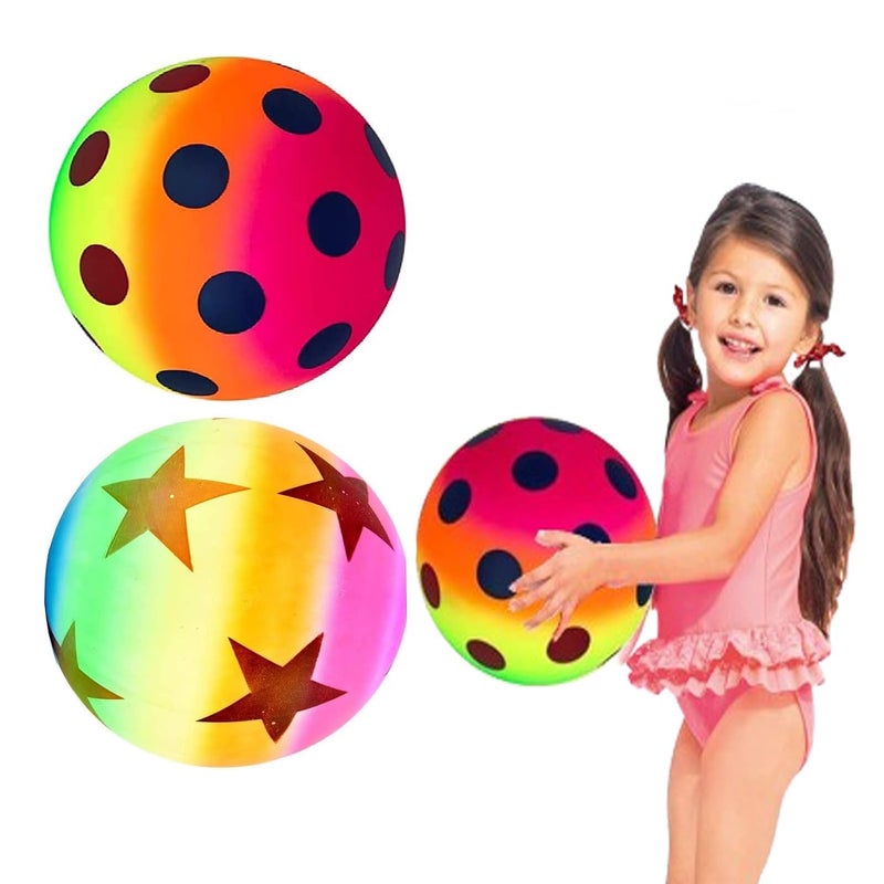 Risello Beach Ball for Kids - Swimming, Party, Soft Soccer Ball - Light Weight, Multi Color (3 Pack with Air Pin) - Image 3