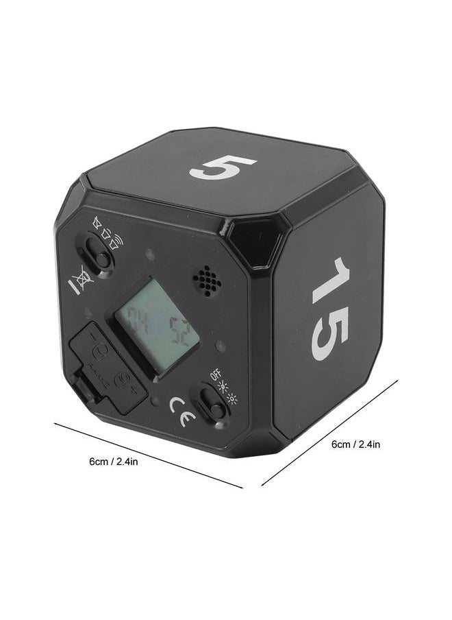 Thoraya - Kitchen Timer Portable Modes Adjustable 5 15 25 45 Min Flip Timer for Exercise Work Kitchen Black - Image 1