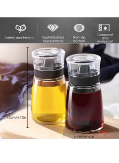 Excefore Outdoor Oil Dispenser Bottle for Camping, 2Pack Glass Olive Oil Dispenser Bottle, Condiment Set, Cruet, Seasoning for Dining Table And Kitchen, 160ml/5.4oz  - Image 5