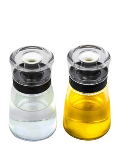 Excefore Outdoor Oil Dispenser Bottle for Camping, 2Pack Glass Olive Oil Dispenser Bottle, Condiment Set, Cruet, Seasoning for Dining Table And Kitchen, 160ml/5.4oz  - Image 1