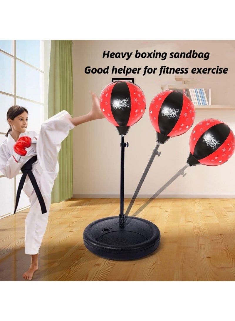 Bukela Punching Bag for Kids with Gloves for Kids, Speed Ball Boxing for Kids, 95-125cm Adjustable Height, filling base can be filled with water/sand, Easy to Assemble,Parent-Child interaction family game, start your happy day.for Kids 3+Ages Indoor Toys for Kids Best Boxing Gifts - Image 3