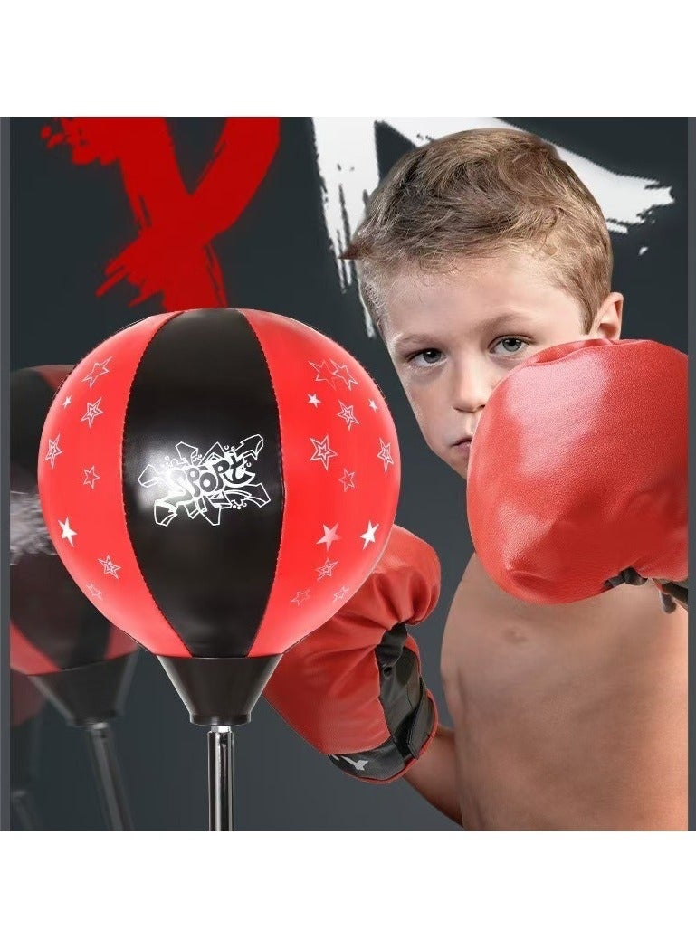 Bukela Punching Bag for Kids with Gloves for Kids, Speed Ball Boxing for Kids, 95-125cm Adjustable Height, filling base can be filled with water/sand, Easy to Assemble,Parent-Child interaction family game, start your happy day.for Kids 3+Ages Indoor Toys for Kids Best Boxing Gifts - Image 2