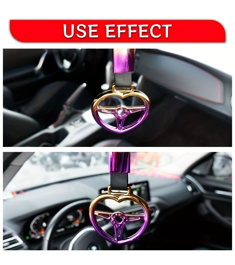 Heart Shaped Steering Wheel Pull Ring Interior Decoration Rear Bumper Warning Ring E - Image 4