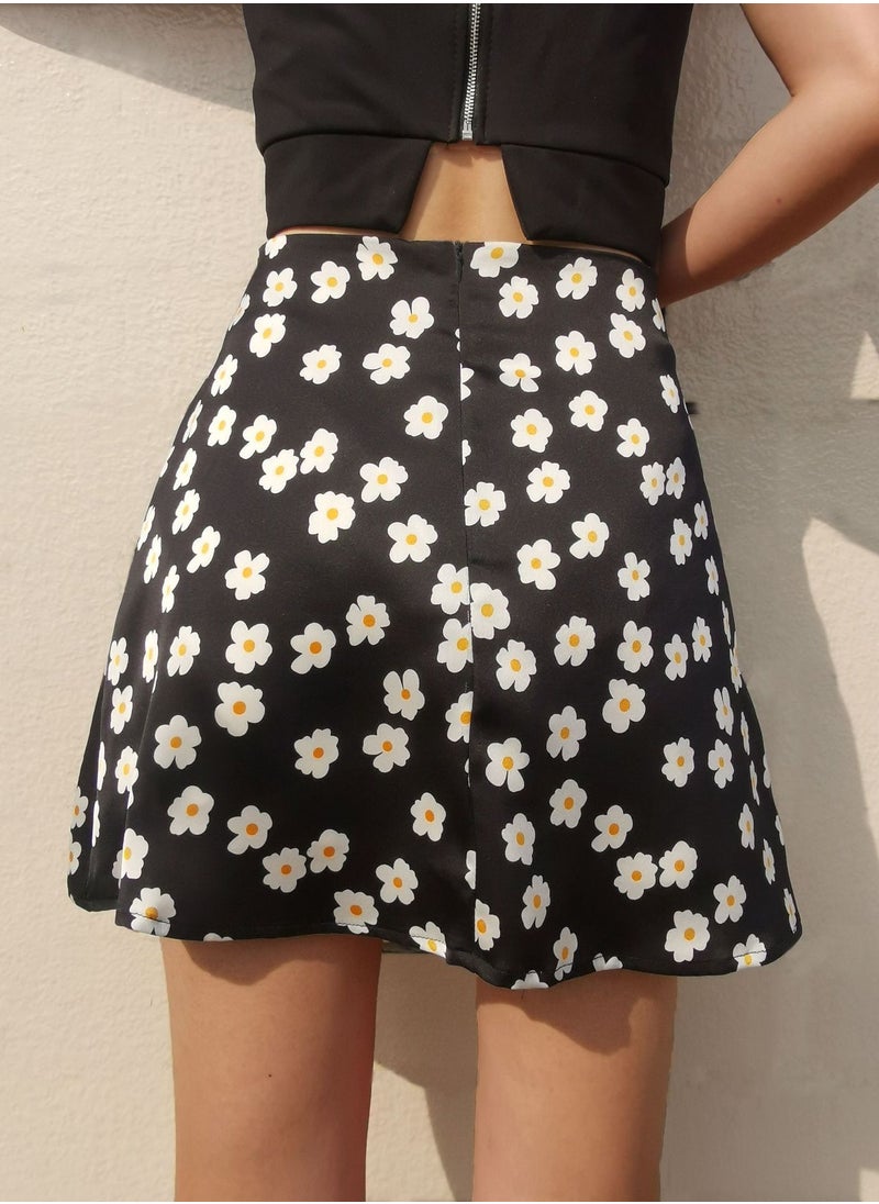 Loquat - Fashion Women's High-waisted Printed Short Skirt - Image 1