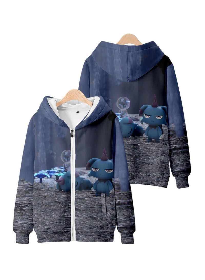 Palworld Phantom Beast Palu Game Zipper Hooded Sweatshirt 3D Printed Zipper for Adults and Children - Image 3