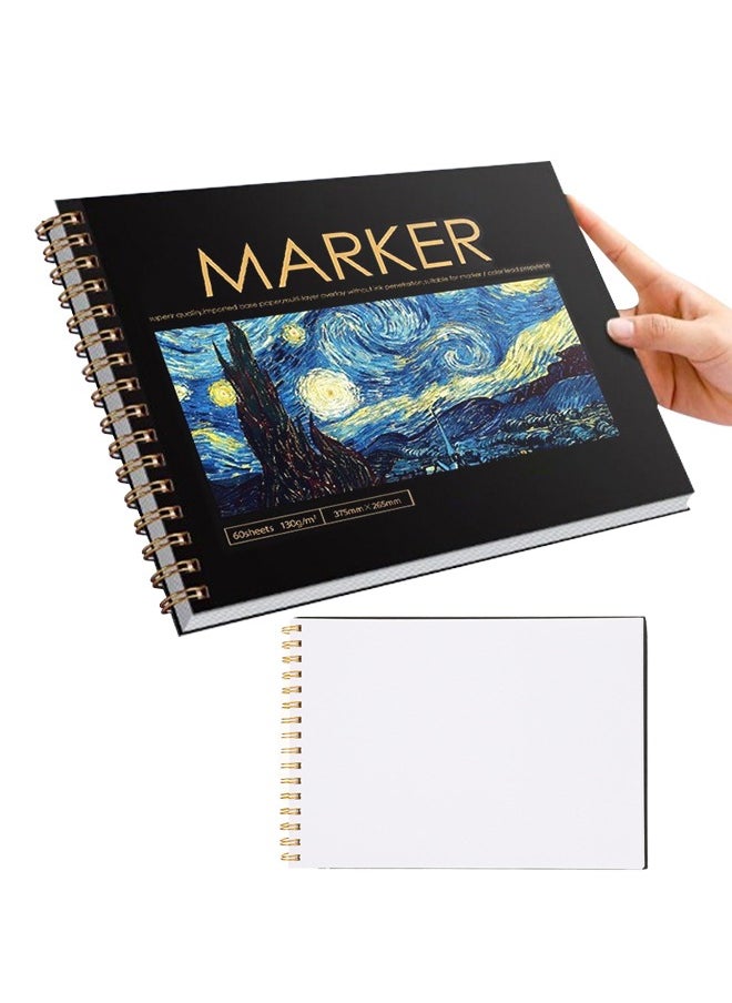 Generic - High-Quality Sketchbook, Starry Sky Sketch Pad with Acid-Free Paper, Suitable for Kids, Students, Adults, Beginners - Image 1