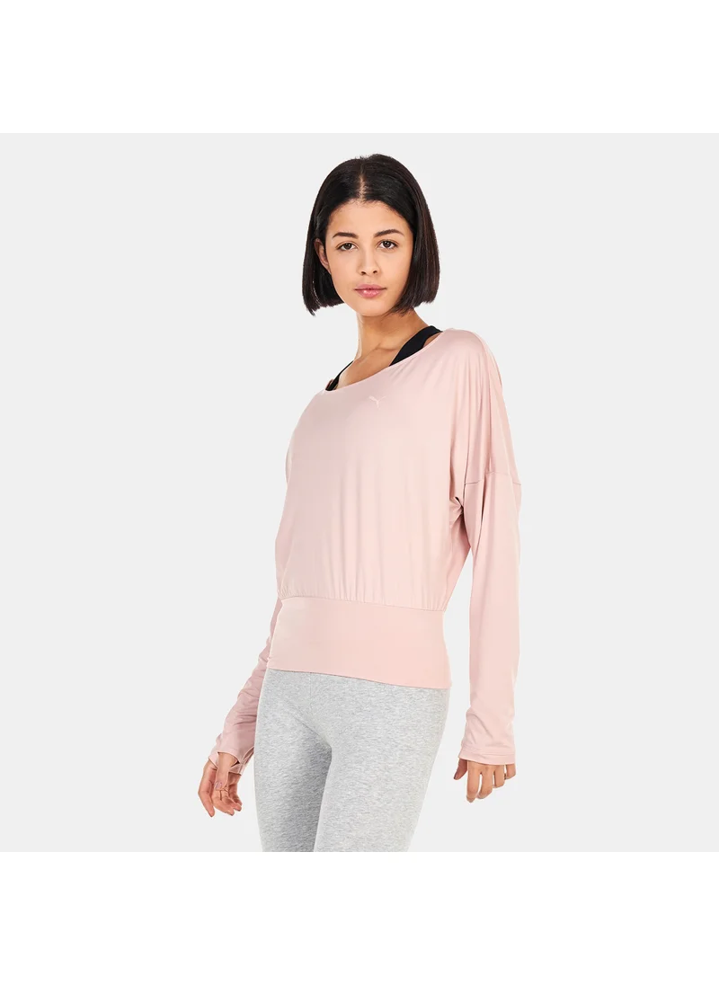 PUMA Women's Studio Yogini Lite Long-Sleeved Training T-Shirt