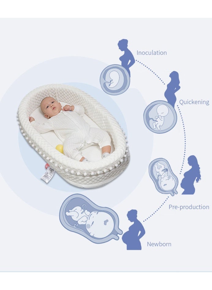 MIXDE Portable Detachable Baby Nest Bed - Pressure-Relief Infant Crib - Image 5